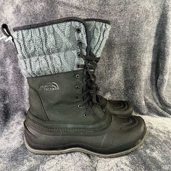 The North Face ThermoBall Insulated Winter Boots – Women’s 9.5 – Black/Grey - Picture 3 of 8